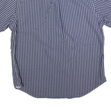 RALPH LAUREN Mens Blue Patterned Short Sleeve Shirt L Cotton Casual Summer