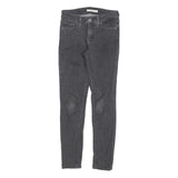 LEVI'S 711 Womens Jeans Black Slim Skinny Denim Medium W25 L28 Stylish