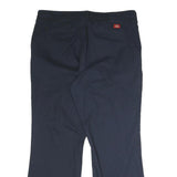 DICKIES Womens Polyester Blend Navy Blue Regular Fit Straight Leg Trousers W38
