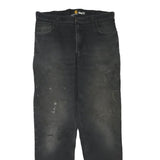 CARHARTT Mens Jeans Black Regular Straight Denim W38 L36 Workwear Durable Cotton
