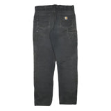 CARHARTT Mens Jeans Black Regular Straight Denim W38 L36 Workwear Durable Cotton