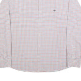 LEVI'S Mens White & Blue Checked Shirt 2XL Cotton Blend Casual Long Sleeve