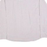 LEVI'S Mens White & Blue Checked Shirt 2XL Cotton Blend Casual Long Sleeve