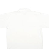 IZOD Mens White Short Sleeve Plain Polo Shirt L Cotton Casual Classic