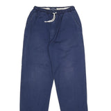 NORTH SAILS Womens Cotton Navy Blue Regular Fit Straight Leg Trousers W26 L34
