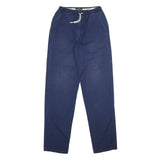 NORTH SAILS Womens Cotton Navy Blue Regular Fit Straight Leg Trousers W26 L34