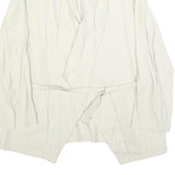 ZARA Womens White Jacket L Polyester Blend Drawstring Plain Stylish Lightweight