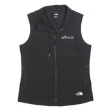 THE NORTH FACE Womens Black Softshell Vest S Polyester Zip Sleeveless Outdoor
