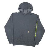 CARHARTT Mens Grey Hoodie L Hooded Sweatshirt Cotton Blend Casual