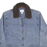 CHRISTOPHER BANKS Womens Blue Denim Jacket L Cotton Button Front Classic Fit