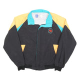 DUNBROOK Mens Black & Yellow Lightweight Polyester Blend Zip Jacket L Casual