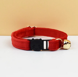 Anypet Stylish Cherry Red Cat Collar – Small Size with Safety Buckle, Bell & Durable Strap