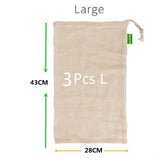 100% Organic Cotton Mesh Produce Bags
