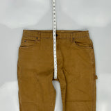 Dickies Carpenter Trousers - 35W 29L Brown Cotton