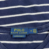 Polo By Ralph Lauren Striped T-Shirt - Medium Blue Cotton