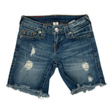 True Religion Denim Shorts - 24W UK 2 Blue Denim