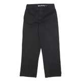 DICKIES Womens Black Relaxed Straight Trousers Cotton Blend W28 L27 Workwear