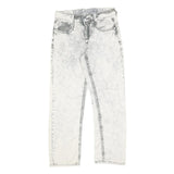 RAINBOW Womens Relaxed Cotton Blend Denim Light Wash W30 L30 Embroidered Jeans