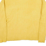 CHICOREE Womens Yellow Plain Jumper Crew Neck Basic Knit S Lightweight Soft Wool