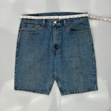 Levis Denim Shorts - 34W 10L Blue Denim