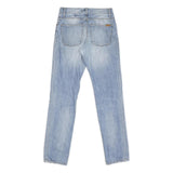 CARHARTT Mens Slim Light Blue Denim Jeans W29 L32 Zip Closure Cotton Blend