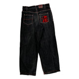 Evolution Wide Leg Jeans - 30W 28L Dark Wash Cotton