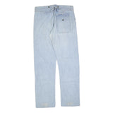 H&M Mens Jeans Blue Regular Straight Denim Light W32 L34 Button Closure Cotton