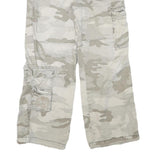 AUTHENTIC STYLE Mens Relaxed Grey Camouflage Cotton Blend Cargo Trousers W32 L29