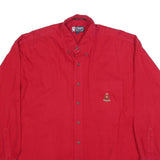 CHAPS RALPH LAUREN Mens Red Button Down Shirt L Classic Cotton Casual