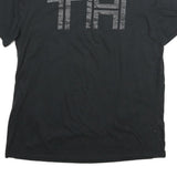 TOMMY HILFIGER Mens Black Graphic T-Shirt L Short Sleeve Crew Neck Logo