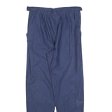 Womens Blue Cotton Blend Regular Fit Trousers W28 L29 Casual Elastic Waist