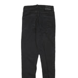 LEVI'S Womens Black Slim Skinny Denim Raw Hem W24 L29 Cotton Blend Jeans