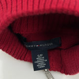 Tommy Hilfiger Full Zip Sweater - Small Red Cotton