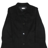 PETER HAHN Womens Black Cashmere Button Jacket UK 18 Classic Tailored Plain