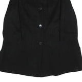 PETER HAHN Womens Black Cashmere Button Jacket UK 18 Classic Tailored Plain