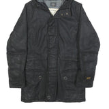 G-STAR Womens Black Cotton Hooded Jacket S Woven Casual Urban Style Zip Up