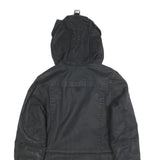 G-STAR Womens Black Cotton Hooded Jacket S Woven Casual Urban Style Zip Up