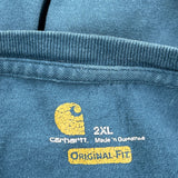 Carhartt T-Shirt - 2XL Blue Cotton