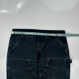 Carhartt Double Knee Carpenter Trousers - 35W 30L Black Cotton