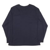 DICKIES Mens Navy Blue Long Sleeve Crew Neck T-Shirt XL Cotton Blend Workwear