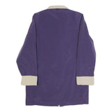 NAUTICA Womens Purple & Beige Zip Jacket S Polyester Blend Classic Style