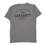 Forged From The Railroad Carhartt Graphic T-Shirt - Small Gray Cotton