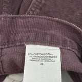 Levis Cord Trousers - 28″ Waist Purple Cotton
