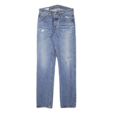 LEVI'S 501 Womens Regular Fit Straight Denim Light W28 L31 Button Cotton Blend
