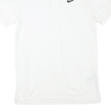 NIKE Mens White Short Sleeve Plain S Polo Shirt Cotton Blend Classic