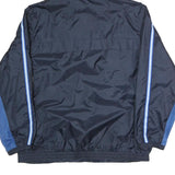 REEBOK Mens Navy Blue Lightweight Hooded Zip Jacket Polyester L Sporty Track