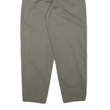 HIS Womens Cotton Blend Khaki Relaxed Tapered Trousers W26 L27 Casual Fit Zip