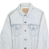 LEVI'S Mens Blue Denim Jacket M Cotton Classic Button Closure Casual Outerwear