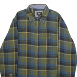 LEE Mens Blue & Green Check Shirt M Casual Cotton Long Sleeve Button Closure