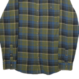 LEE Mens Blue & Green Check Shirt M Casual Cotton Long Sleeve Button Closure